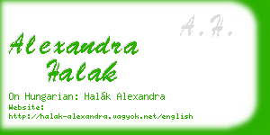 alexandra halak business card